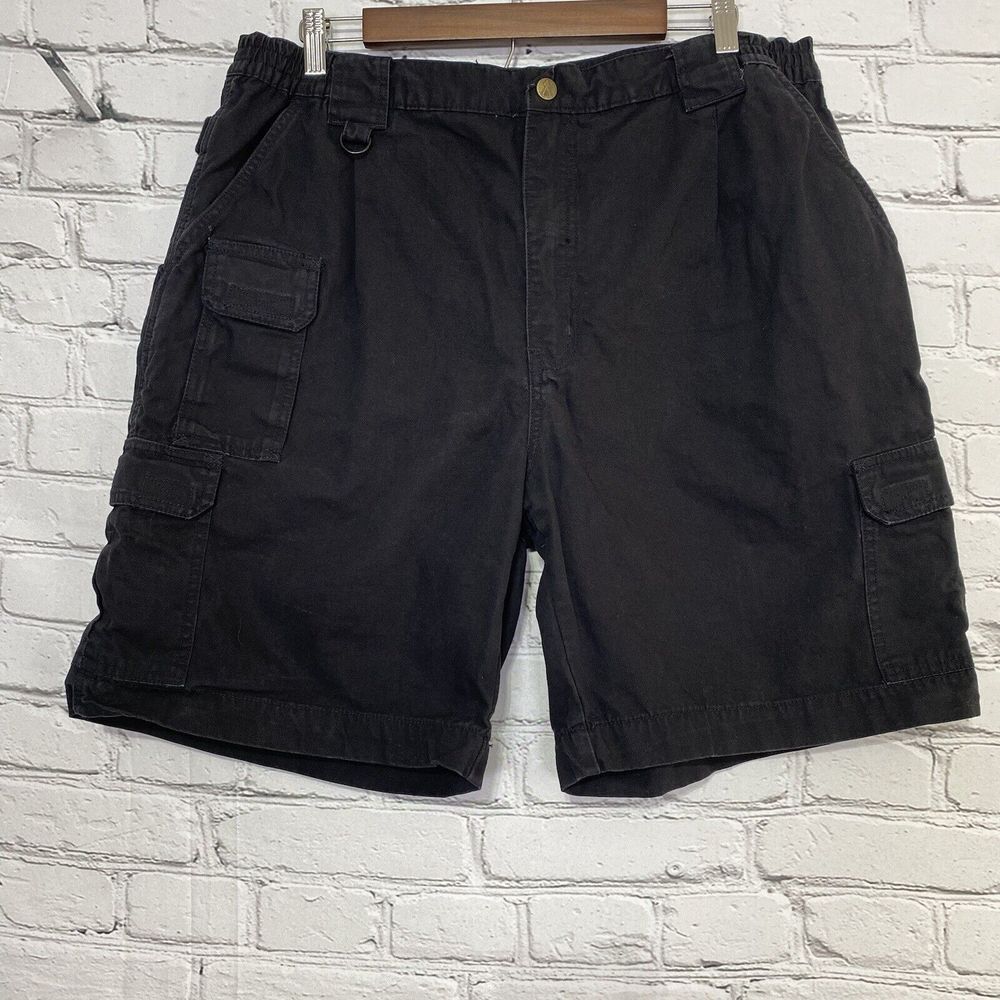 5.11 Cargo Shorts Mens Size 38 Black Tactical Series Elastic Waist Canvas‎ 8.5"